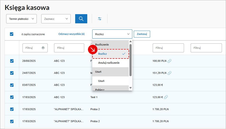 Wyb&oacute;r formatu pliku do pobrania